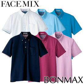 ポロシャツ 制服 ユニフォーム FACEMIX フェイスミックス 吸水速乾メンズポロシャツ（花柄） FB5024M、FB5025M 飲食店 メンズ 居酒屋 ラーメン屋 そば屋 うどん屋 おしゃれ かっこいい 丈夫 快適