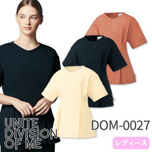 チュニック 白衣 DOM-0027 unite ユナイト チトセ 半袖 看護師 ナース ナース服 レディース 女性用 医療用 ショート丈 短め 制服 ユニフォーム おしゃれ かわいい 可愛い 人気 病院 エステ サロン