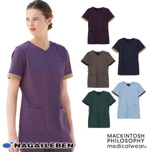 MP レディース スクラブ 白衣 レディス 女性用 ナガイレーベン MPA-3907 半袖 医療 制服 ユニフォーム 医者 医師 ドクター 看護師 ナース ナース服 病院 介護 介護士 おしゃれ かわいい 可愛い 制