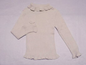 [ 最大1000円 offクーポン 対象 ] 組曲 kumikyoku アウトレット 子供服 女の子 SS 約 90cm 100cm ベビー服 長袖 ニット 白 リブ 秋 冬 ★3 トップス ガールズ 女児 キッズ ベビー 【中古】 ユーズド リサイクル こども