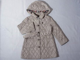 [5日ポイント最大15倍] バーバリー ロンドン burberry london アウトレット 子供服 女の子 120cm 長袖 薄手 中綿 キルティング コート アウター ベージュ 秋 冬 ★3 冬服 ガールズ 女児 キッズ 【中古】 ユーズド リサイクル こども