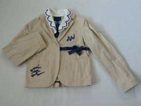 [m] ★5 新品 未使用 ミミソル mimisol マメール アウトレット 子供服 女の子 6歳 約 110cm 120cm 150cm 長袖 薄手 ジャケット ベージュ 春 夏 トップス ガールズ 女児 キッズ ジュニア 【中古】 ユーズド リサイクル