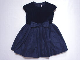 【半額 セール 50%off SALE】[m] イルグッフォ il gufo マメール 子供服 女の子 3歳 約 90cm 95cm ベビー服 半袖 フォーマル ドレス ワンピース 発表会 結婚式 パーティー 黒 紺 秋 冬 ★4 冬服 ガールズ キッズ ベビー 【中古】