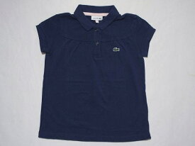 セール 30%off SALE [最大1000円 offクーポン 対象] ラコステ lacoste アウトレット 子供服 女の子 8歳 約 120cm 130cm 半袖 ポロシャツ 紺 春 夏 ★3 トップス ガールズ 女児 キッズ プチプラ 【中古】 ユーズド リサイクル こども