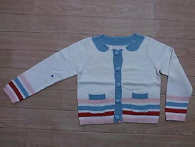 [m]キャシャレル 子供服 cacharel マメール 長袖 カーディガン カーデガン カーデ 約 110cm ★2キッズ 【中古】 ユーズド 女の子 女児 ガールズ ブランド USED アウトレット 古着 子ども服 こども服 子供 子ども