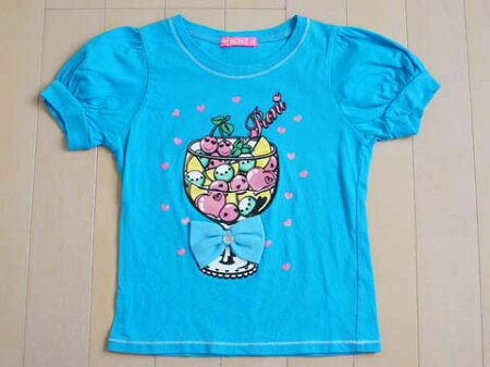 【全品ポイント10倍7/4/23:59迄】ロニィRONIロニアウトレット子供服女の子プルオーバーTシャツカットソーSM120cm★2マリンブルー半袖春夏ガールズ女児キッズ【中古】リサイクル古着子ども服こども