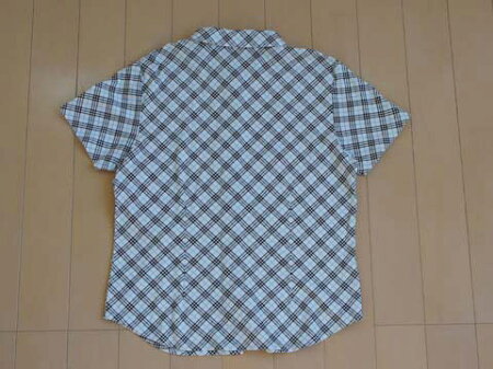 バーバリーチルドレンBURBERRYchildrenロンドン子供服女の子カットソーブラウス150cmシャツ半袖チェック水色★3キッズジュニア【中古】ガールズアウトレットリサイクル古着子ども服こども服子供子どもkidsマナマナ