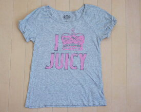 70%off SALE 半額以下 [最大1000円 offクーポン 対象]ジューシークチュール JUICY COUTURE 子供服 女の子 女児 Tシャツ ティーシャツ トップス カットソー 半袖 グレー 灰色 夏 XL12 14サイズ 約 160cm ★3 キッズ ジュニア 【中古】 ユーズド ガールズ アウトレット