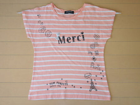 ポンポネットジュニアpomponettejunior子供服Tシャツプルオーバーカットソー/S(140cm)★3(キッズジュニア【中古】女の子)マナマナ