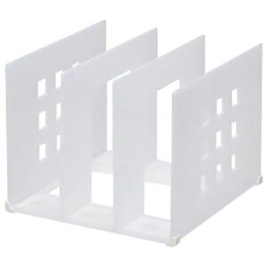 仕切りラック L 乳白 A7321−1 本立て ブックエンド ブックスタンド スタンド ブックスタンド 4903419811136