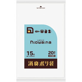 SS15　niowaina　消臭ポリ袋　15L　20枚入 ビニール袋 ゴミ袋 niowaina（ニオワイナ）消臭ポリ袋 4902393395137