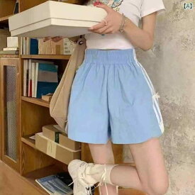 夏の 女の子 リボン ワイド レッグ ショーツ ハイウエスト 小柄な 人向け スリム ユニークな ホット パンツ 女性用 ストライプ