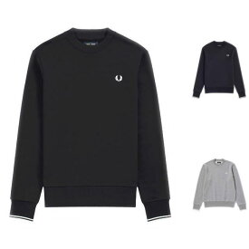 楽天スーパーセール特別価格!!SALE!! FRED PERRY [フレッドペリー] クルーネックスエット（ブラック、ネイビー、グレー）M7535 BCA XXL 大きいサイズ ビッグサイズ　スウェット　トレーナー