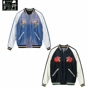 TAILOR TOYO [�e�[���[���m] Mid 1950s Style Acetate Souvenir Jacket �gRED TIGER�h × �gEAGLE�h (AGING MODEL) 1950�N�㒆���A�Z�e�[�g�X�[�x�j�A�W���P�b�g ���b�h�^�C�K�[ × �C�[�O�� (�G�C�W���O���f��) TT15793-119