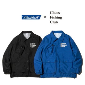 楽天スーパーセール特別価格!!SALE!! RADIALL [ラディアル] × CHAOS FISHING CLUB[カオスフィッシングクラブ] CHROME LETTERS WIND BREAKER JACKET ウイドブレーカージャケット BCA