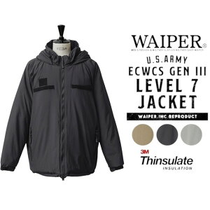 WAIPER [���C�p�[] �ČR ECWCS Gen III THINSULATE�i�V���T���[�g�jLevel7 �W���P�b�g (�u���b�N,�R���[�e,�t�H���b�W)�yWP62�zBFS