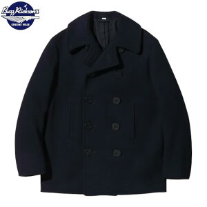 BUZZ RICKSON'S [�o�Y���N�\���Y] PEA-COAT �gNAVAL CLOTHING FACTORY�h (NAVY) �s�[�E�R�[�g �i�o���N���[�W���O�t�@�N�g���[ (�l�C�r�[) 1910�N�� �����g���E�[�� �A���J�[�{�^�� BR11554 BFA