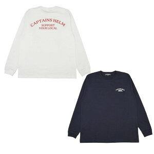 Captains Helm [�L���v�e���Y�w����] #SAVAGE LOGO LS TEE (WHITE,NAVY) ���T�x�[�W���S�����O�X���[�uT�V���c (�z���C�g,�l�C�r�[) ���� CH26-SP-T07 BFS