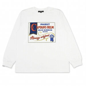Captains Helm [�L���v�e���Y�w����] ×Pabst Blue Ribbon #OLD SIGNBOARD LS TEE (WHITE) ���I�[���h�T�C���{�[�h�����O�X���[�uT�V���c (�z���C�g) ���� CH26-PB-T02 BFS