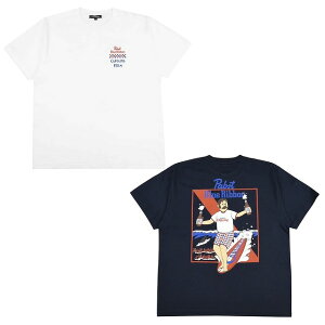 Captains Helm [�L���v�e���Y�w����] ×Pabst Blue Ribbon #RIDE BLUE SS TEE (WHITE,NAVY) �����C�h�u���[�V���[�g�X���[�uT�V���c (�z���C�g,�l�C�r�[) CH26-PB-T01 BFS