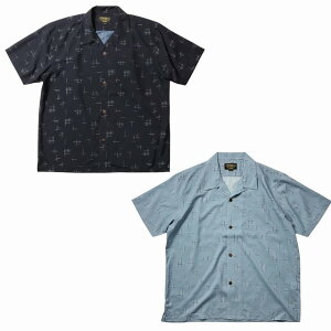 UNIVERD72 (���j�o�[�h72) POLYESTER ALOHA SHIRT -KASURI- (BLACK,SAX) �|���G�X�e�� �A���n�V���c -�J�X��- (�u���b�N,�T�b�N�X) ���� 41236 BFS