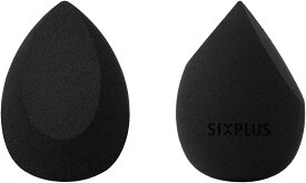 SIXPLUS シックスプラス 2個入 多機能メイク用スポンジパフ 化粧スポンジ ブラック rt251