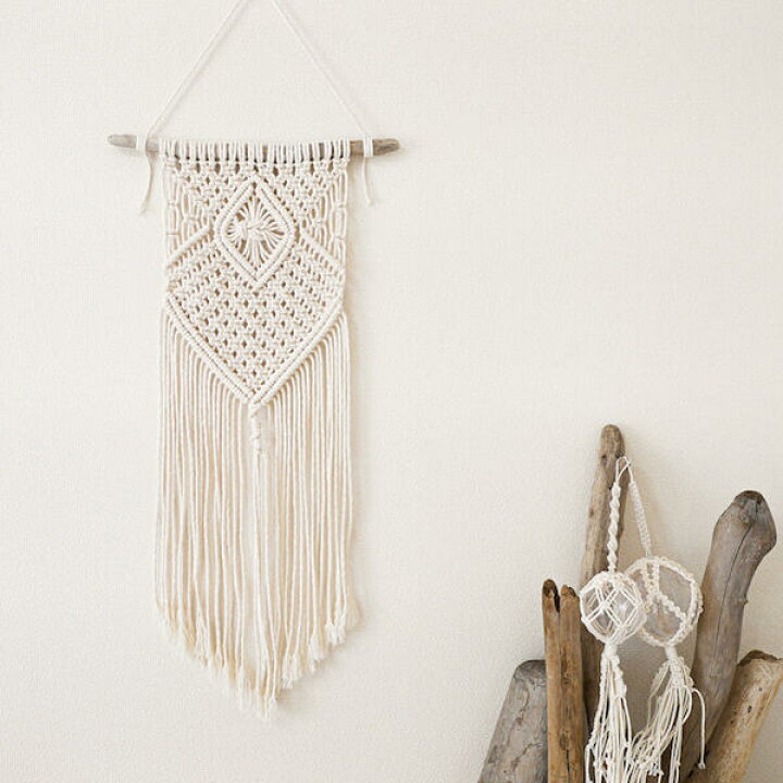 楽天市場】【マクラメタペストリー＊square point】マクラメ  