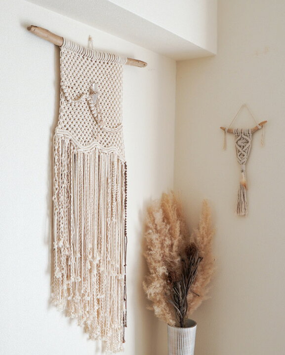 楽天市場】【マクラメタペストリー/crystal sea wave】フリンジ  