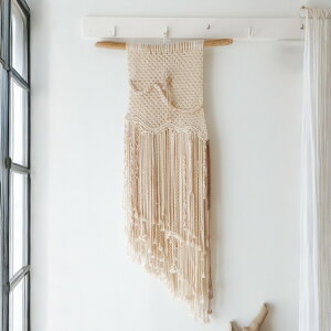 【マクラメタペストリー/crystal sea wave】フリンジ ボリューム レース柄 流木タペストリー 流木インテリア タペストリー タッセル ムーンタペストリー bohoタペストリー くすみカラー ニュアン