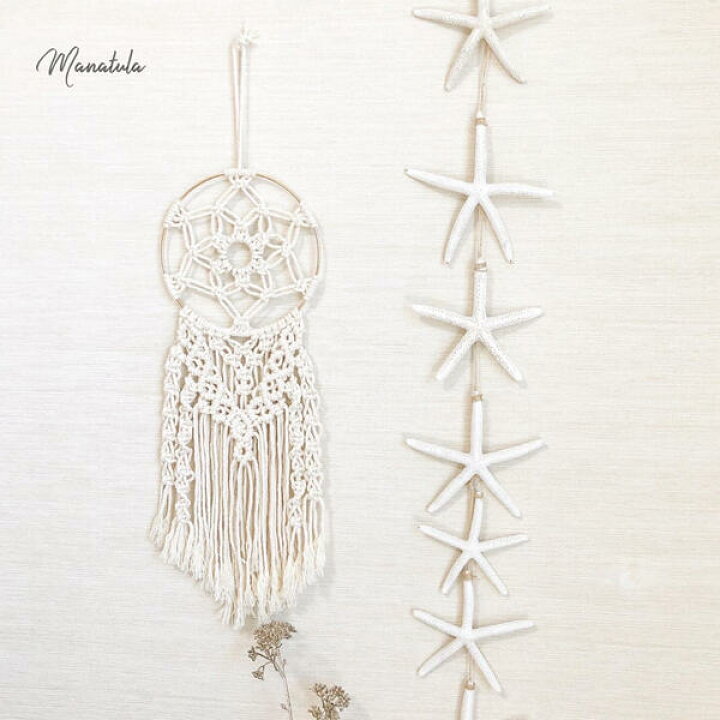 楽天市場】【マクラメタペストリー dreamcatcher】 流木タペストリー  