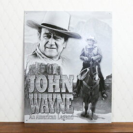 (インテリア)ジョン・ウェイン アメリカンレジェンド ムービー レトロ ビンテージ ブリキ看板【John Wayne・デューク(Duke)】