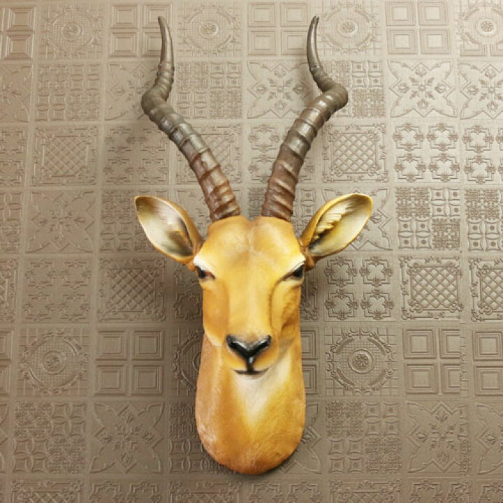 楽天市場】アフリカン アンテロープ ウォールハンギング オブジェ 