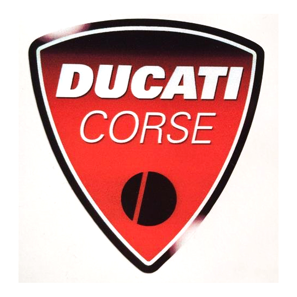 【ステッカー シール】ドゥカティ コルセ ロゴ エンブレム デカール 約7cm×約6cm 【Ducati Corse ステッカー サイン】  MANCAVE 【マンケイブ】
