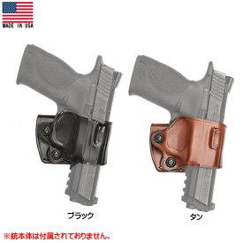 AKER ヤキスライド ホルスター No.154 右利き ブラック タン BERETTA 92F S&W M&P 40,45,C［実物用］Made in USA ■ エイカー YAQUI ミリタリー レザー ベレッタ スミス＆ウェッソン