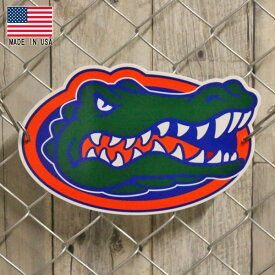 メタルサイン フロリダ ゲーターズ Florida Gators ロゴ 看板 レーザーカット仕上げ アメリカ製 ■ フロリダ大学 フットボール スポーツ インテリア 壁掛け