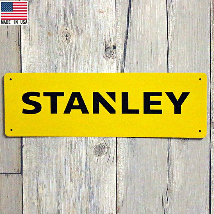 楽天市場】メタルベースサイン STANLEY ロゴ 9.5cm×29cm Made in USA 