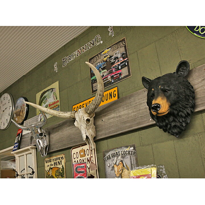 楽天市場】ブラック ベアー 壁掛け オブジェ □ 熊 クマ ウォール 