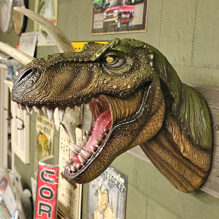 楽天市場】【壁掛け オブジェ】ティラノサウルス ヘッド ウォール 