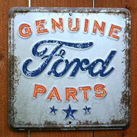 メタルサイン Ford Genuine Parts サインプレート 壁掛け 四角 角型 ■ フォード ブリキ看板 インテリア 壁掛け サインプレート ブリキ ティンサイン