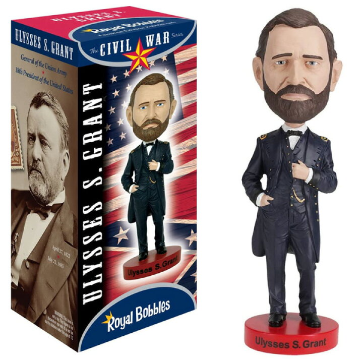 楽天市場 ユリシーズ グラント フィギュア ボビングヘッド Ulysses S Grant アメリカン雑貨 トイ おもちゃ 箱付き ディスプレイ インテリア 雑貨 首振り アメリカ大統領 人形 Mancave マンケイブ