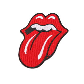 【ワッペン】 ローリングストーンズ ロゴ 8cm×7cm パッチ【Rolling Stones 雑貨 小物 ロック パンク】