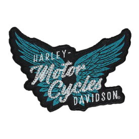 ハーレーダビッドソン ワッペン ラインストーン付き ピュア フリーダム パッチ 8cm×11cm ■ Harley-Davidson ウイング 羽根 バイク バイカー オートバイ 雑貨 小物