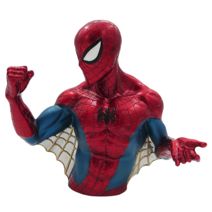 楽天市場】貯金箱 スパイダーマン バスト バンク メタリックカラー 