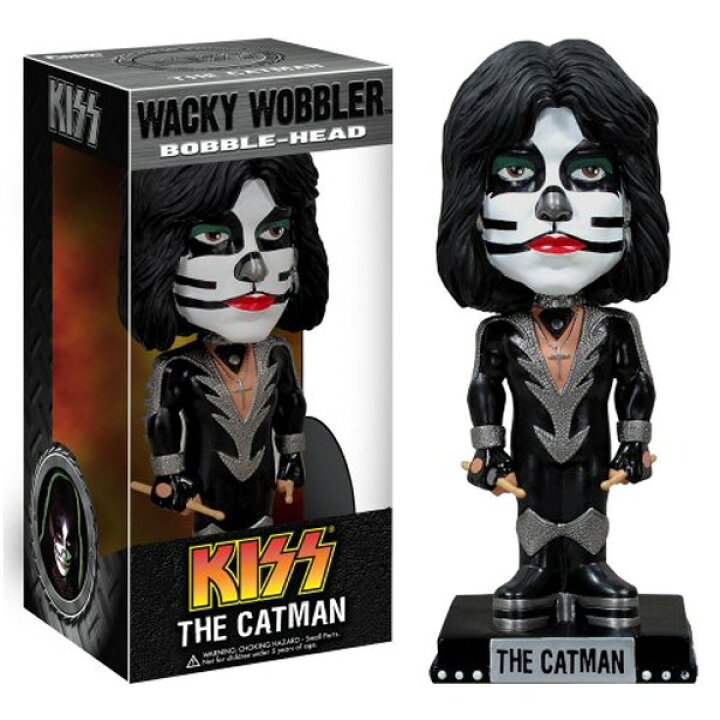 楽天市場 ファンコ キッス キャットマン ピーター クリス Kiss The Catman ボビングヘッド 高さ18cm Funko フィギュア 人形 ボブルヘッド バブルヘッド Mancave マンケイブ