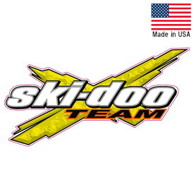 ステッカー ski-doo TEAM スキードゥー デカール 縦8.5cm×横14.5cm アメリカ製 ■ シール ロゴ スノーモービル
