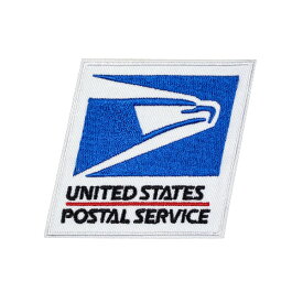 ワッペン "UNITED STATES POSTAL SERVICE" USPS 刺繍 パッチ 6.5cm×7cm ■ アイロンプリント 郵便 アメリカ アメリカン 雑貨 小物