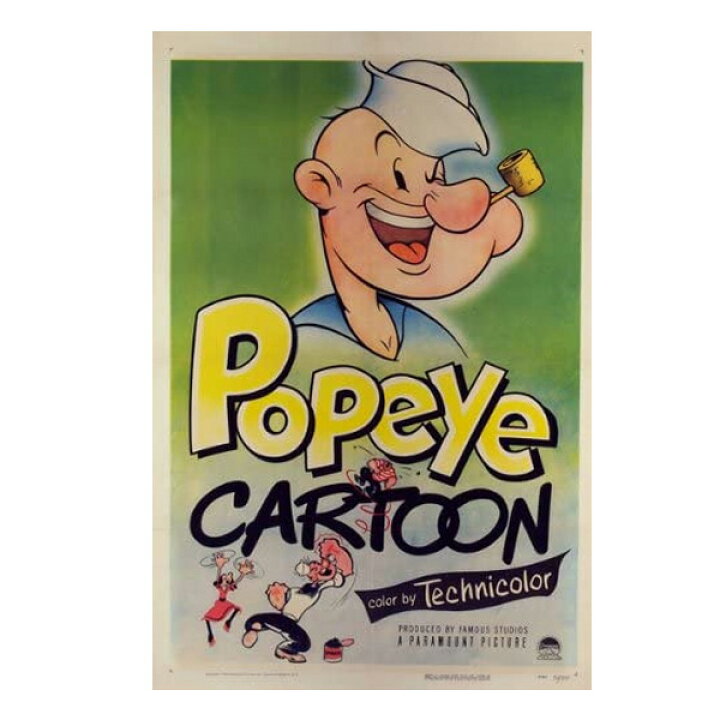 楽天市場 ポスター ポパイ Popeye Cartoon 輸入ポスター 91cm 61cm カートゥーン オリーブ ブルート キャラクター 雑貨 インテリア Mancave マンケイブ