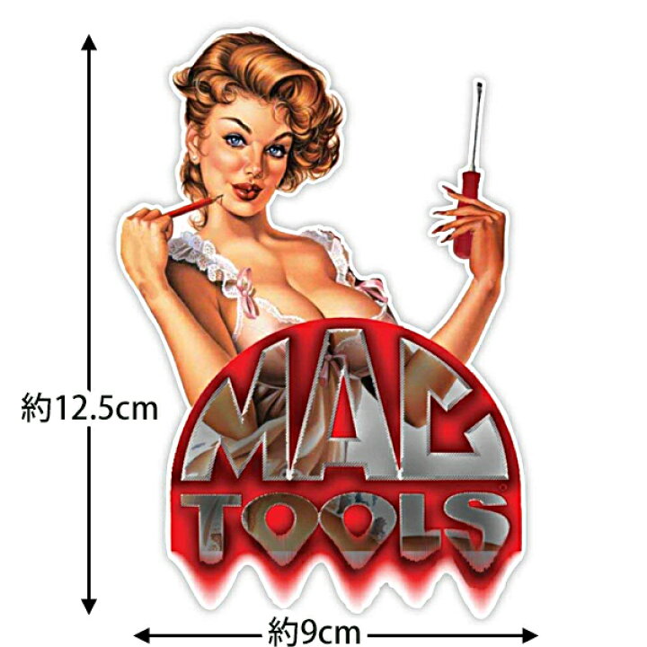 楽天市場 ステッカー シール Mac Tools マックツールズ ピンナップガール デカール 約12 5cm 9cm アメリカ 工具 セクシーガール 雑貨 サイン カーステッカー Mancave マンケイブ