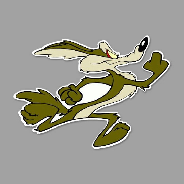 楽天市場 ロードランナー ステッカー シール Road Runner ワイリー コヨーテ デカール 約9cm 12 5cm アメリカ ビニール 雑貨 イラスト カートゥーン アニメ Wile E Coyote Mancave マンケイブ