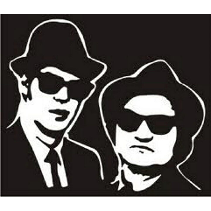 楽天市場 ステッカー シール ブルース ブラザーズ デカール 約12 5cm 14cm Blues Brothers 映画 サイン ビニール 雑貨 車 アメリカンコメディ R B バンド Mancave マンケイブ